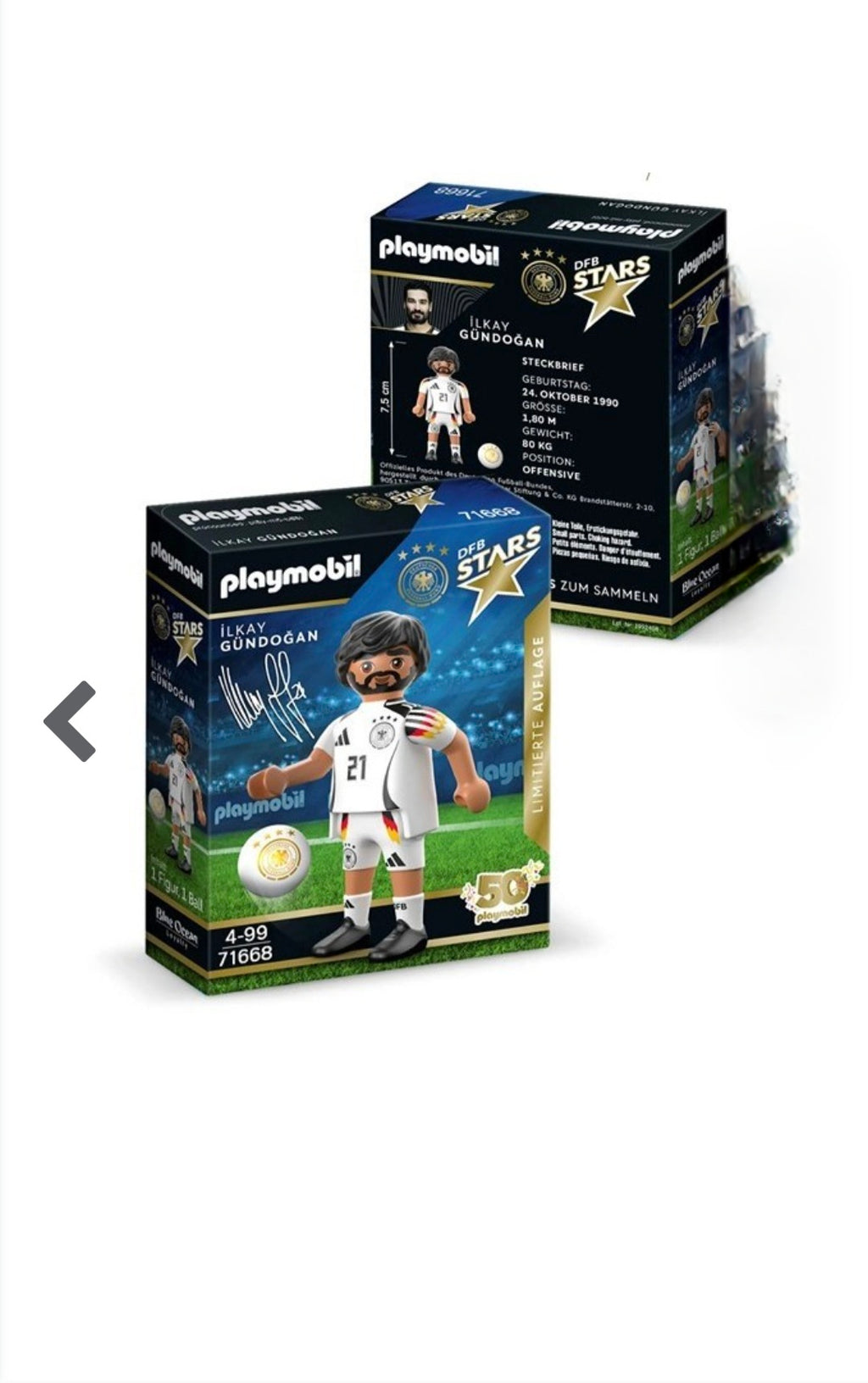 Playmobil joueur de foot DFB ILKAY GUNDOGAN édition limité  X8 pièces 1,662€ l'unité