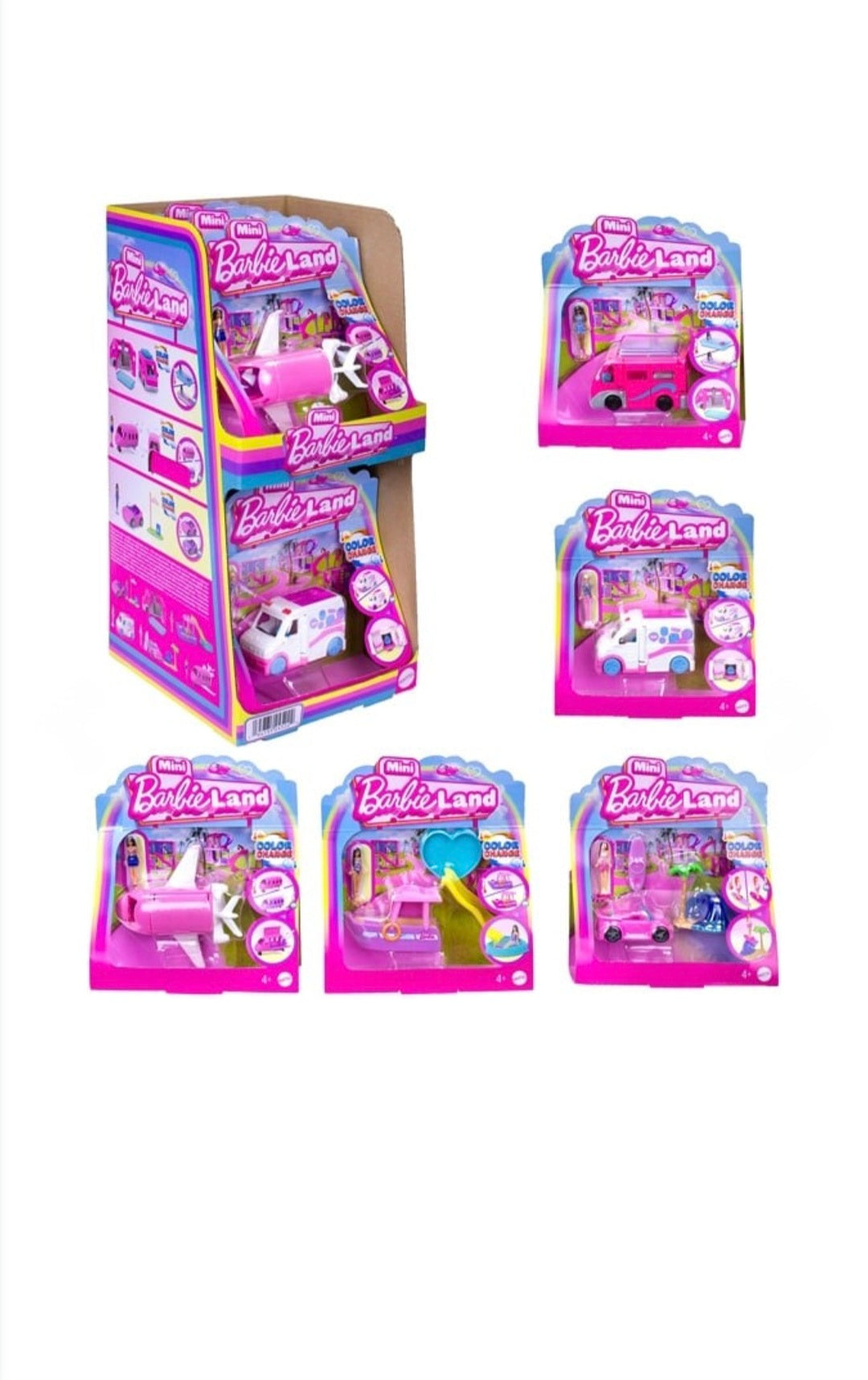 !!!RUPTURE DE STOCK !!! mini poupée barbie land playset véhicule avec présentoir X6 pièces 2,125€ l'unité