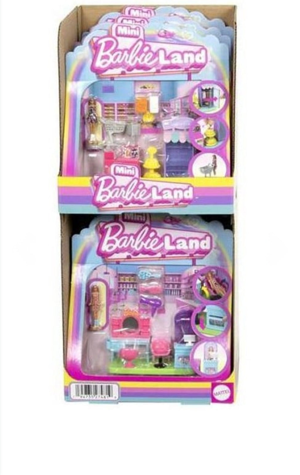 mini poupée Barbie land  scène de vie playset assortis X6 pièces 2,125€ l'unité