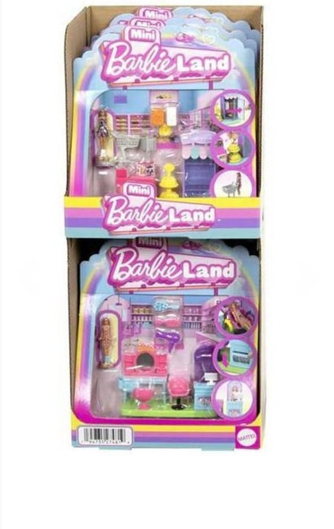 mini poupée Barbie land  scène de vie playset assortis X6 pièces 2,125€ l'unité